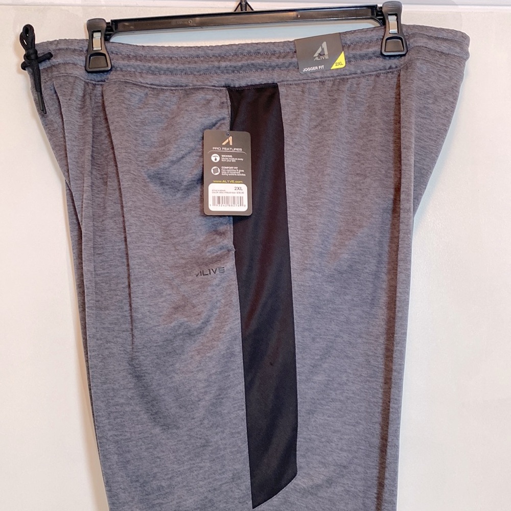 Alive Athletic Grey Fleece lined Sweatpants Jogger 2XL NWT - Picture 2 of 15